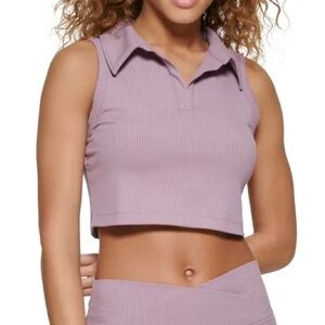 Calvin Klein Perfomance Cropped Polo Tank Top size: XL NWT